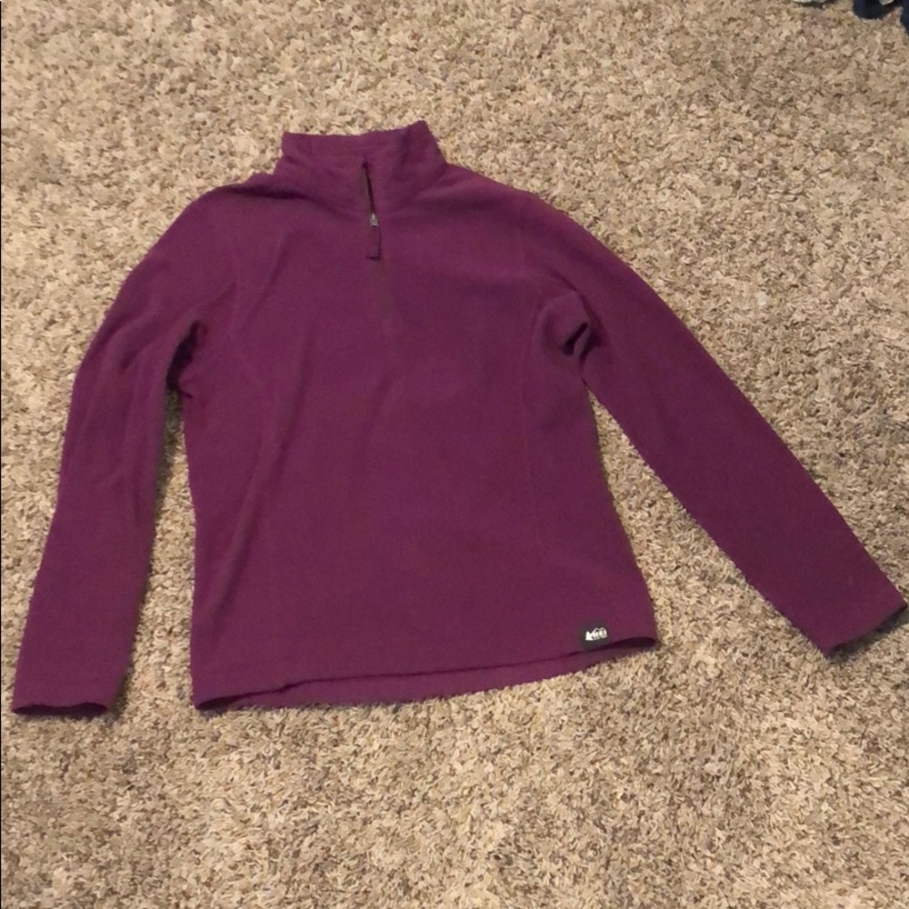 Kids Purple Half Zipper Sweater